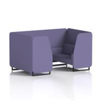 Brixworth 4 Seater Booth With Black Legs In Synergy Fabric - Order Panels And Sofa