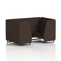 Brixworth 4 Seater Booth With Black Legs In Synergy Fabric - Wed Panels And Sofa
