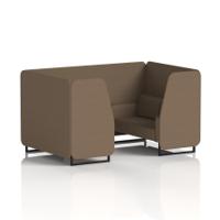 Brixworth 4 Seater Booth With Black Legs In Sumi Fabric - Osaka Panels And Sofa