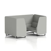 Brixworth 4 Seater Booth With Black Legs In Sumi Fabric - Tokyo Panels And Sofa