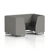 Brixworth 4 Seater Booth With Black Legs In X2 Fabric - Number Panels And Arithmetic Sofa