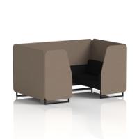 Brixworth 4 Seater Booth With Black Legs In X2 Fabric - Theory Panels And Diameter Sofa