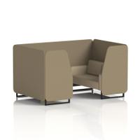 Brixworth 4 Seater Booth With Black Legs In Main Line Flax Fabric - Bank Panels And Upminster Sofa