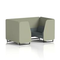 Brixworth 4 Seater Booth With Black Legs In Main Line Flax Fabric - Newbury Panels And Westminster Sofa