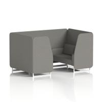 Brixworth 4 Seater Booth With White Legs In X2 Fabric - Number Panels And Sofa