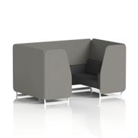 Brixworth 4 Seater Booth With White Legs In X2 Fabric - Number Panels And Arithmetic Sofa