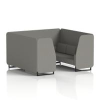 Brixworth 6 Seater Booth With Black Legs In X2 Fabric - Number Panels And Sofa