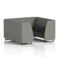 Brixworth 6 Seater Booth With Black Legs In X2 Fabric - Number Panels And Arithmetic Sofa