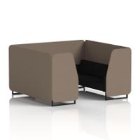 Brixworth 6 Seater Booth With Black Legs In X2 Fabric - Theory Panels And Diameter Sofa