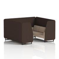 Brixworth 6 Seater Booth With Black Legs In Synergy Fabric - Wed Panels And Affix Sofa