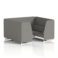 Brixworth 6 Seater Booth With White Legs In X2 Fabric - Number Panels And Sofa