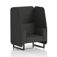 Brixworth 1 Seater Open Booth With Black Legs In Synergy Fabric - Mix Panels And Sofa