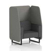 Brixworth 1 Seater Open Booth With Black Legs In X2 Fabric - Number Panels And Arithmetic Sofa