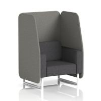 Brixworth 1 Seater Open Booth With White Legs In X2 Fabric - Number Panels And Arithmetic Sofa