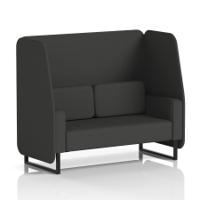 Brixworth 2 Seater Open Booth With Black Legs In Synergy Fabric - Mix Panels And Sofa