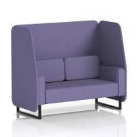 Brixworth 2 Seater Open Booth With Black Legs In Synergy Fabric - Order Panels And Sofa