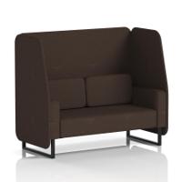 Brixworth 2 Seater Open Booth With Black Legs In Synergy Fabric - Wed Panels And Sofa