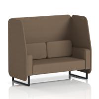 Brixworth 2 Seater Open Booth With Black Legs In Sumi Fabric - Osaka Panels And Sofa