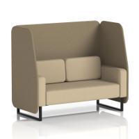 Brixworth 2 Seater Open Booth With Black Legs In Main Line Flax Fabric - Bank Panels And Upminster Sofa