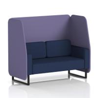 Brixworth 2 Seater Open Booth With Black Legs In Synergy Fabric - Order Panels And Alike Sofa