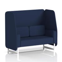 Brixworth 2 Seater Open Booth With White Legs In Synergy Fabric - Alike Panels And Sofa
