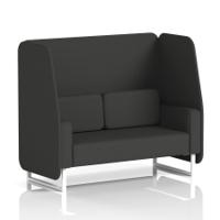 Brixworth 2 Seater Open Booth With White Legs In Synergy Fabric - Mix Panels And Sofa