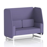 Brixworth 2 Seater Open Booth With White Legs In Synergy Fabric - Order Panels And Sofa