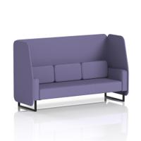 Brixworth 3 Seater Open Booth With Black Legs In Synergy Fabric - Order Panels And Sofa