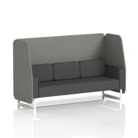 Brixworth 3 Seater Open Booth With White Legs In X2 Fabric - Number Panels And Arithmetic Sofa