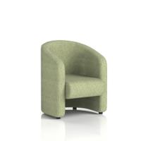 Lamport Armchair With Black feet In Rivet Fabric - Burnish