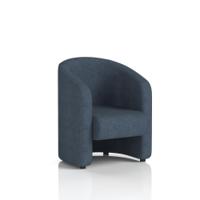 Lamport Armchair With Black feet In Rivet Fabric - Crucible