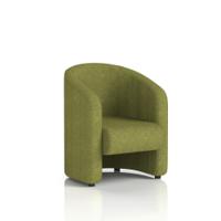 Lamport Armchair With Black feet In Rivet Fabric - Olive