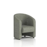 Lamport Armchair With Black feet In Rivet Fabric - Vitreous