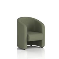 Lamport Armchair With Black feet In Main Line Flax Fabric - Monument