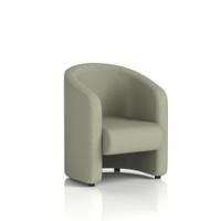Lamport Armchair With Black feet In Main Line Flax Fabric - Newbury