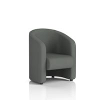 Lamport Armchair With Black feet In Sumi Fabric - Kobe