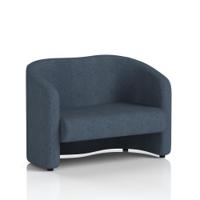 Lamport Sofa 2 Seater With Black Feet In Rivet Fabric - Crucible