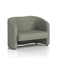Lamport Sofa 2 Seater With Black Feet In Rivet Fabric - Vitreous
