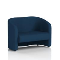 Lamport Sofa 2 Seater With Black Feet In X2 Fabric - Calculus