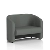 Lamport Sofa 2 Seater With Black Feet In Sumi Fabric - Kobe