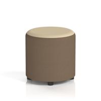 Harlestone Small Round Stool In Sumi Fabric - Osaka Body Zen Top