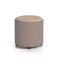 Harlestone Small Round Stool In Yoredale Fabric - Settle Body Gordale Top