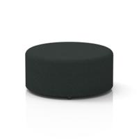 Harlestone Large Round Stool In Rivet Fabric - Charcoal Body And Top