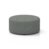 Harlestone Large Round Stool In Rivet Fabric - Prime Body And Top