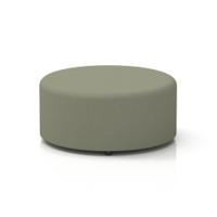 Harlestone Large Round Stool In Main Line Flax Fabric - Newbury Body And Top