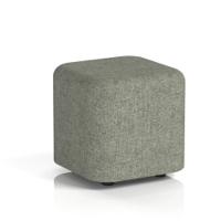 Harlestone Small Square Stool In Rivet Fabric - Vitreous Body And Top