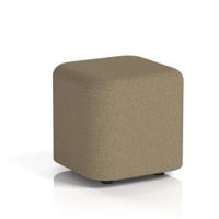 Harlestone Small Square Stool In Main Line Flax Fabric - Bank Body And Top