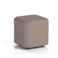 Harlestone Small Square Stool In Yoredale Fabric - Settle Body And Top