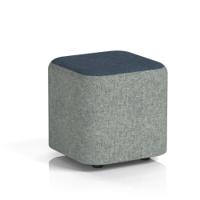 Harlestone Small Square Stool In Rivet Fabric - Prime Body Crucible Top