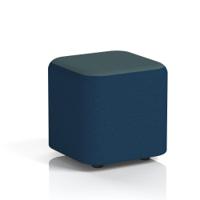Harlestone Small Square Stool In X2 Fabric - Calculus Body Polygon Top